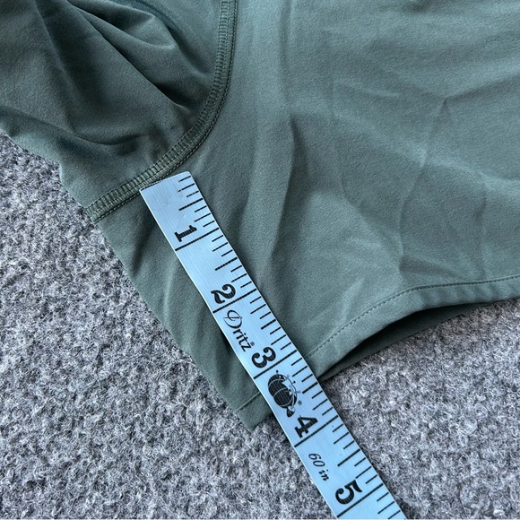 Lululemon Speed Up Shorts Womens 4 Green Lined Running Athletic Zip Pocket - Picture 6 of 14